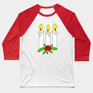 MERRY Christmas Candlestick Baseball T-Shirt